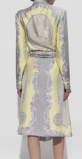VERSACE Medusa Print Shirt Dress Yellow NWT sz US 4 IT 40 $3600