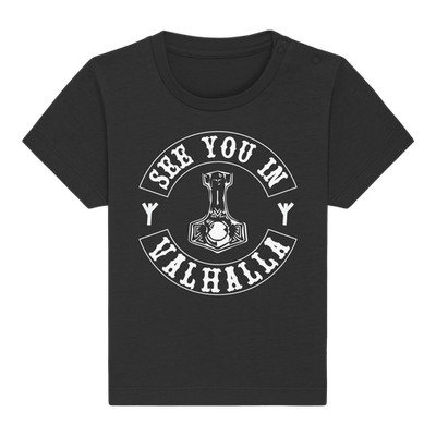 See you in Valhalla - Donnerhammer - Baby T-Shirt | Wikinger Shirt Vikings Thor