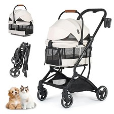 3 in 1 Small Pet Stroller for Dogs  Cats, 4 Wheels for Dogs 1088QT2