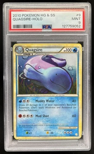 2010 Pokemon HeartGold & SoulSilver Quagsire Holo Rare #9/123 PSA 9
