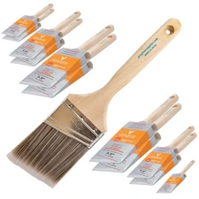 12-Pack - 3" Angle Brushes for All Latex and Oil Paints & Stains