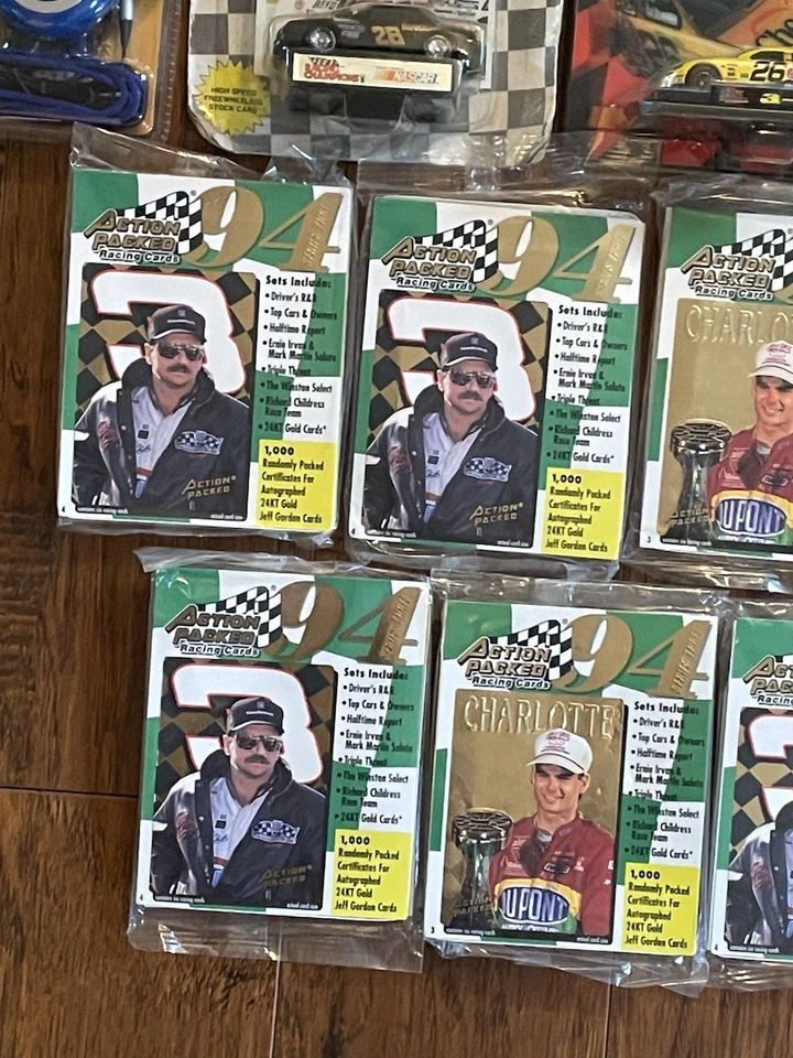 NASCAR Toy Die Cast Car Card Lot 11 Mini Radio Unopened Packs Action Packed 1994 - Image 4 of 4