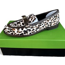 Women's 8.5 B - Kate Spade Deco Bow Leopard HC Loafers Slip-on Shoes Short Hair