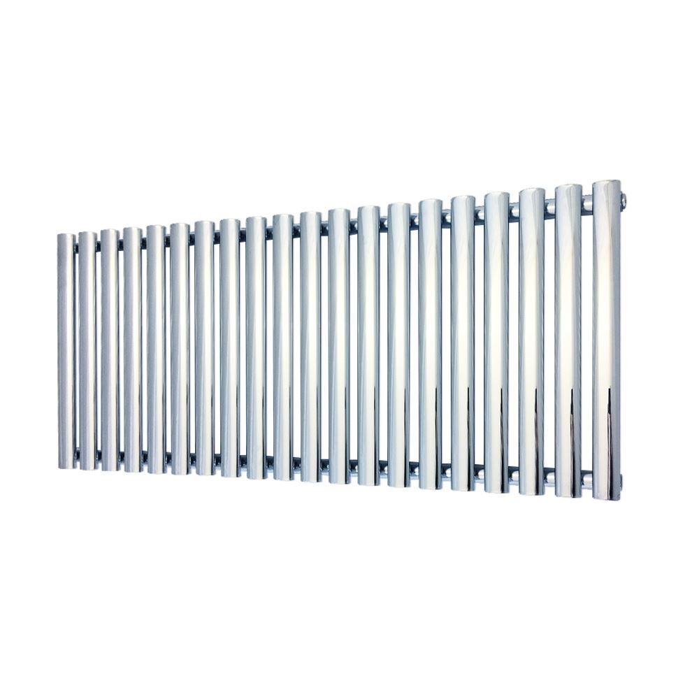 Oval Tube Designer Radiator Chrome Horizontal Heater 1380mm x 500mm Queen