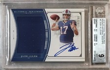 2018 National Treasures Josh Allen Auto #17/99 JSY# RPS Rookie Material BGS 9/10