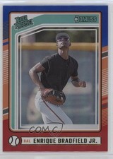 2024 Panini Donruss Rated Prospects Red & Blue Enrique Bradfield Jr #150 3sh