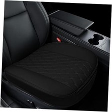 wuyaoyao Leather Car Seat Bottom Covers, Anti-Slip Front Seat Covers for Black