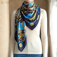 RARE VINTAGE HERMES Silk Scarf "Selles a Housse" Carre 90