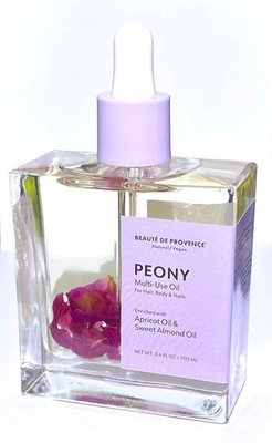 Peony Multi-use Oil for Hair, Body & Nails Enriched w Apricot & Sweet Almond Oil