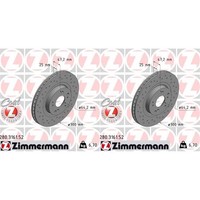 2X Zimmermann Bremsscheiben Vorne 300Mm Gelocht InnenbelÜFtet Passend FÜR Honda