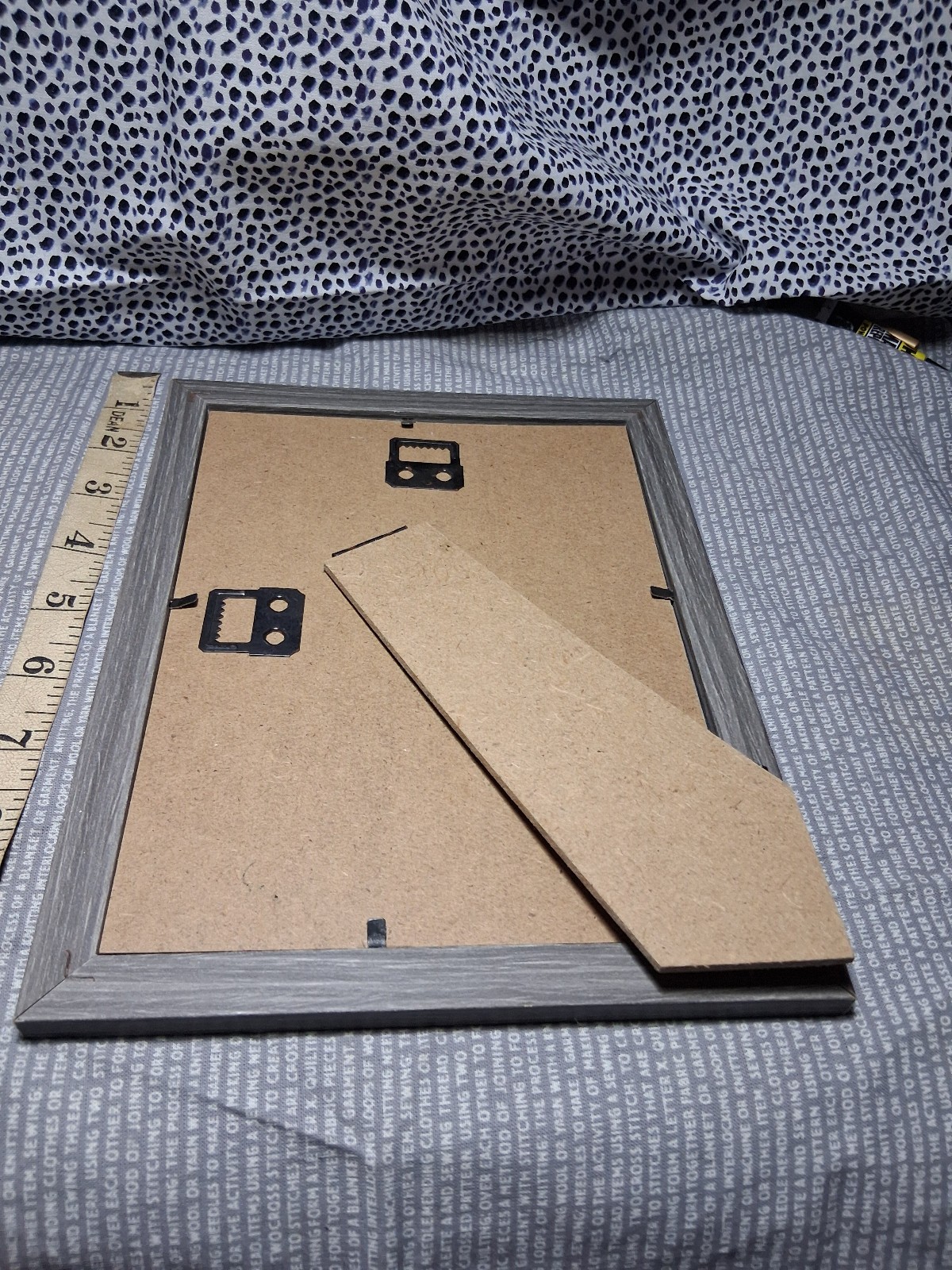 Picture Frame approx 14cm x 19cm grey finish Washed Wooden Surround image 7
