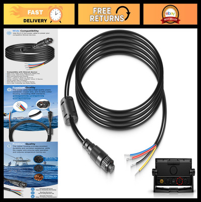 4 Pin Power Cable Replacement for Simrad NSS/Zeus, Vulcan, GO Series - 4 Bare Wi