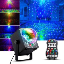 Party Dj Disco Stage Light, Sound Activated Strobe Stage Lights, LED RGB Rave...
