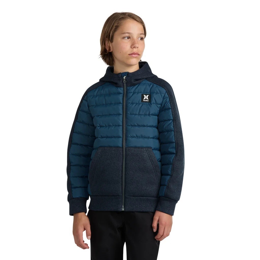 Hurley Boys Youth Jacket Full Zip Hoodie Heavyweight Jacket 