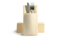 Airlaid Besteckservietten 39X40Cm 50 Stk Cream Alvotex, Tischdeko, Einweg