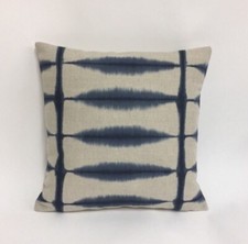 Scion - Shibori - Indigo / Linen - Japanese Shibori Technique Cushion Cover