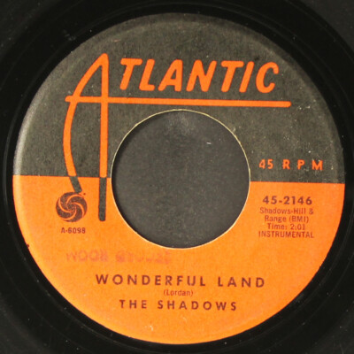 SHADOWS: wonderful land / stars fell on stockton ATLANTIC 7" Single 45 RPM | eBay