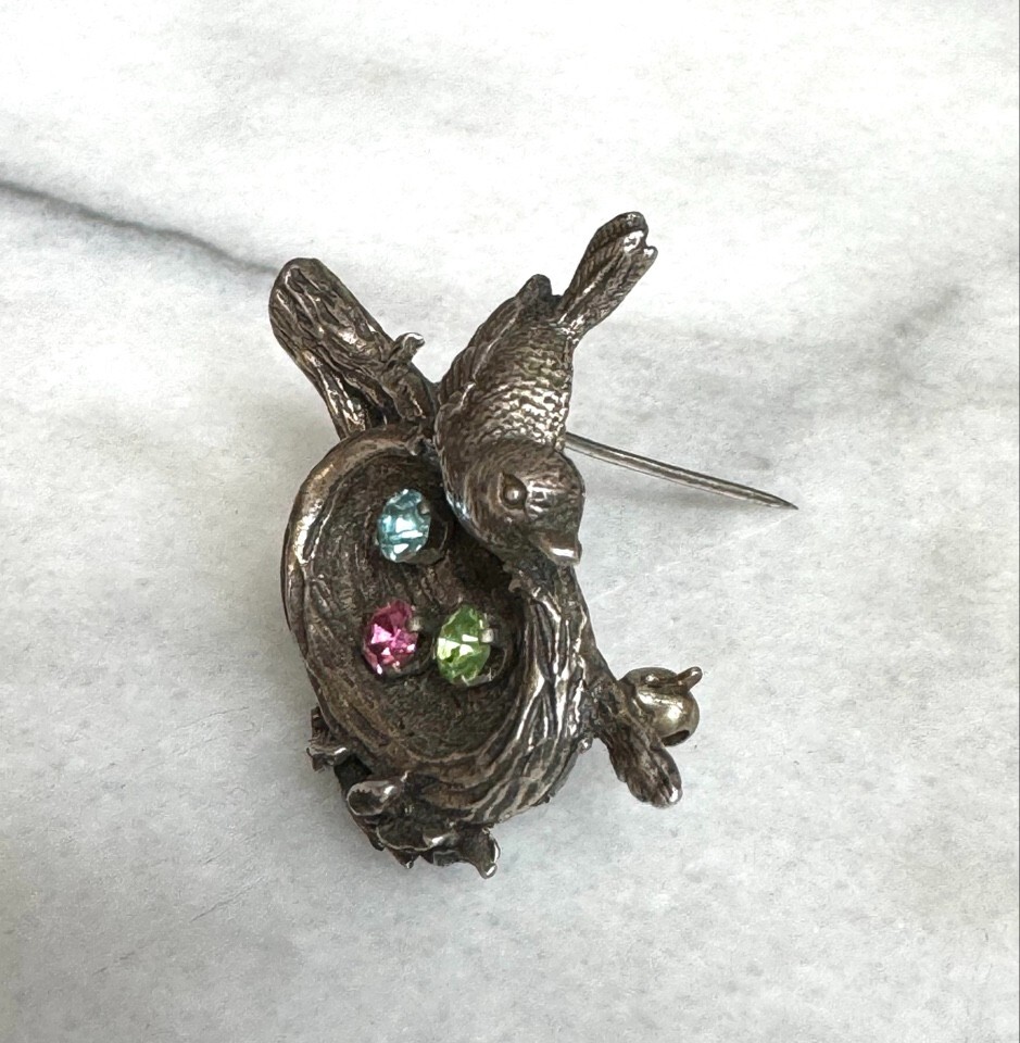 ANSON SOLID CAST 925 STERLING SILVER RHINESTONES … - image 3