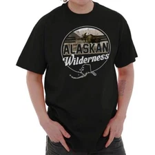 Alaska Wilderness Mountains Camping Hiking Womens or Mens Crewneck T Shirt Tee