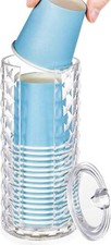 Bathroom Cup Dispenser Mouthwash Cup Holder For 3oz Disposable Paper Cups Fit Fo