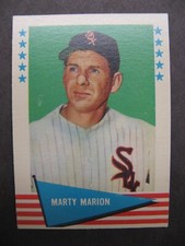 1961 Fleer Baseball Card # 58 Marty Marion Very Good / Excellent Condition