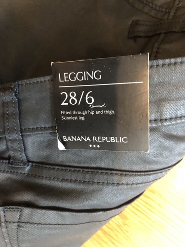 Banana Republic Factory beschichtete Denim Legging schwarz Größe 28/6 89 $ - Bild 5 von 11