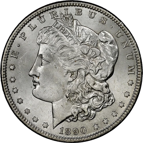 1890-P $1 Morgan Dollar NGC MS65 -- Incredibly Lustrous Blast White Gem