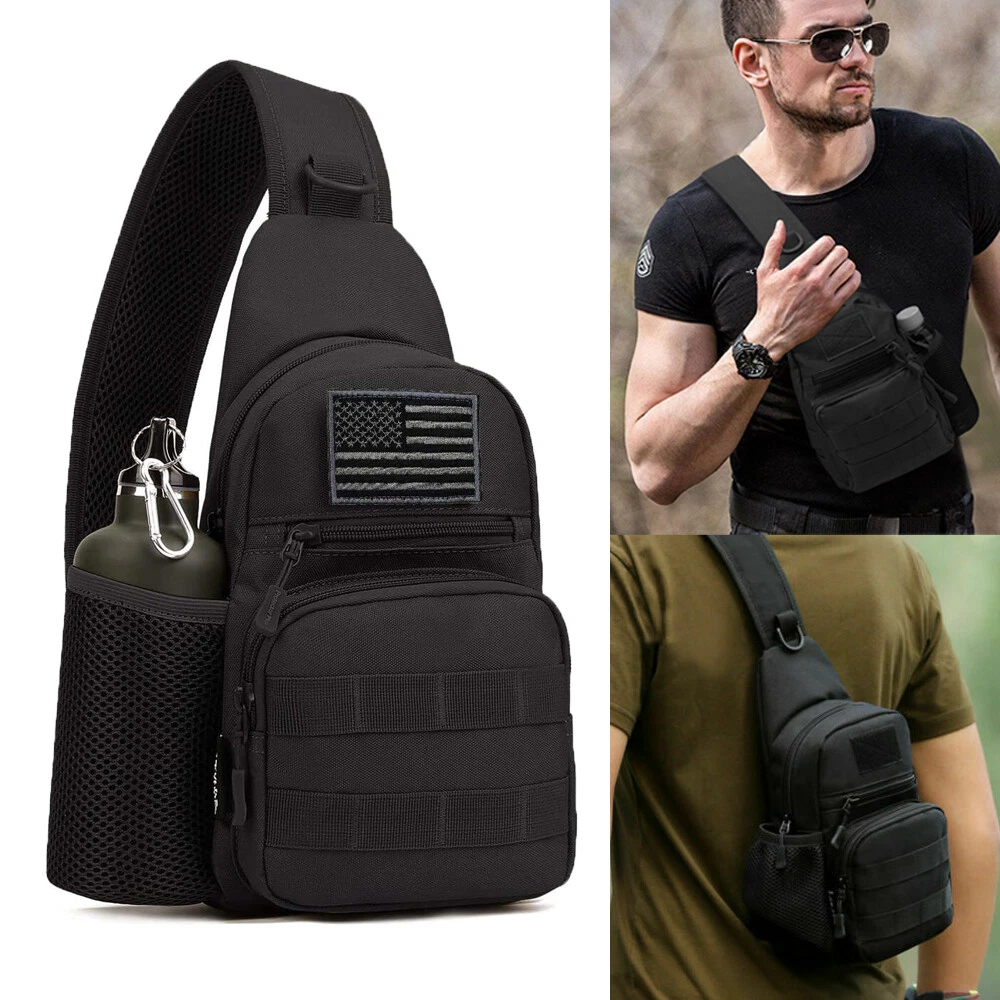 Tactical Sling Bag Pack Small EDC Molle Assault Military Army Shoulder  Backpack