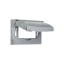 Bell Outdoor MX1250S, 1-Gang, GFCI, Gray, Spring Hinge, Weatherproof Cover, 1 pc