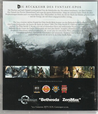 @ The Elder Scrolls V - Skyrim - Sony PlayStation 3 /PS3 Handbuch +Karte !