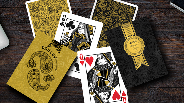 Marked Cards - 2 DECKS PAISLEY Magical Black & Magical Gold