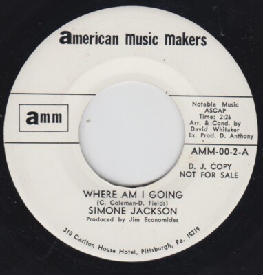 NORTHERN SOUL 45~SIMONE JACKSON~WHERE AM I GOING~AMM 00-2~DJ~NM~PRICE REDUCED