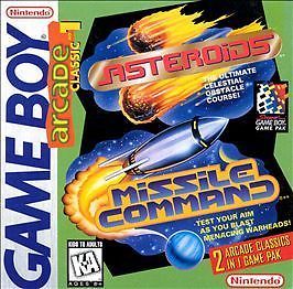 Arcade Classic No. 1: Asteroids/Missile Command (Nintendo Game Boy, 1995)