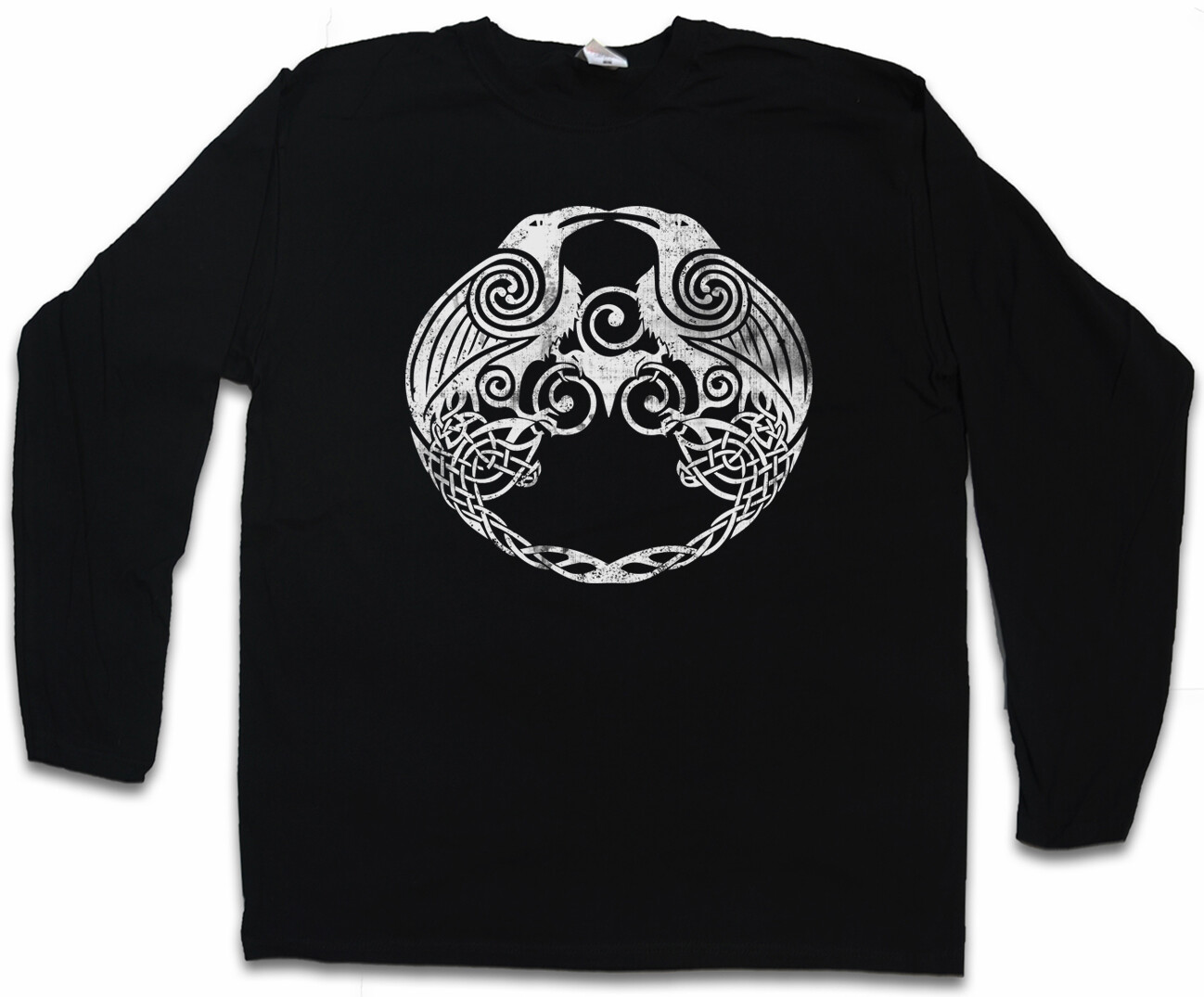 ALTRA MAGLIETTA HUGIN AND MUNIN II MANICA LUNGA Odhin Odin Ravens und Raben dio tedesco