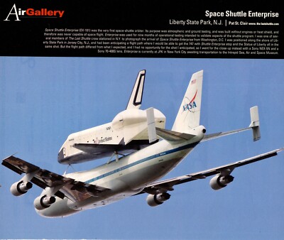 2012 magazine aerospace print photo SHUTTLE ENTERPRISE Piggy Backs a 747 060722
