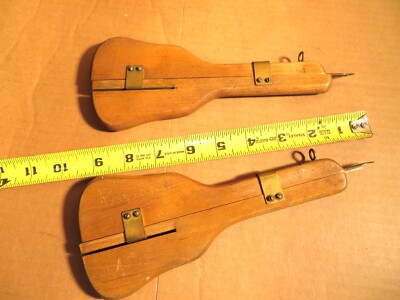 Shuttle Wooden Rug Hooking Needle Tool VTG Wood/Metal Susan Burr