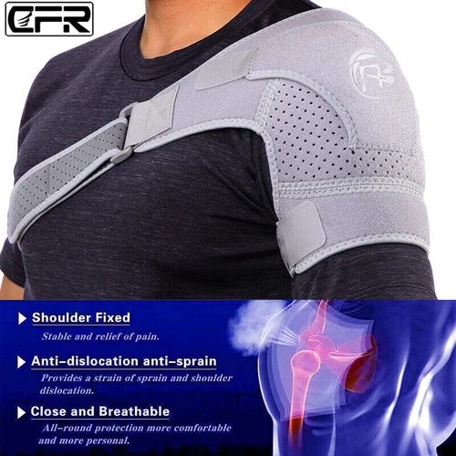 Schulterbandage Rotator Manschette Unterstützung verstellbar Ärmel Gürtel Verstauchungen Schmerzlinderung - Bild 2 von 15