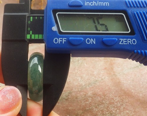 Video Certified Green Natural A Jadeite Jade Circle Ring NO. 11 戒指 115564 VS - Picture 8 of 12