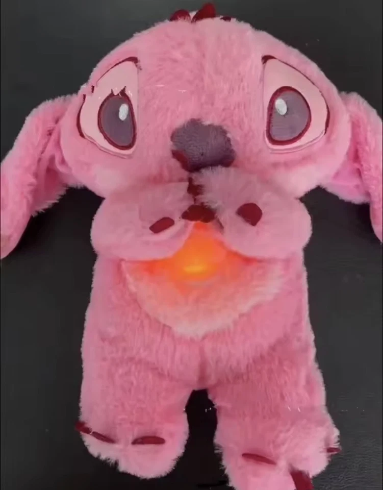 Stitch Peluche Che Respira Con luce E Musica Lilo E Stitch Angel Pupazzo Rosa