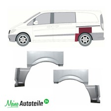 4x Reparaturblech Radlauf Hinten Links und Rechts f&uuml;r Mercedes Vito W639 Kurz