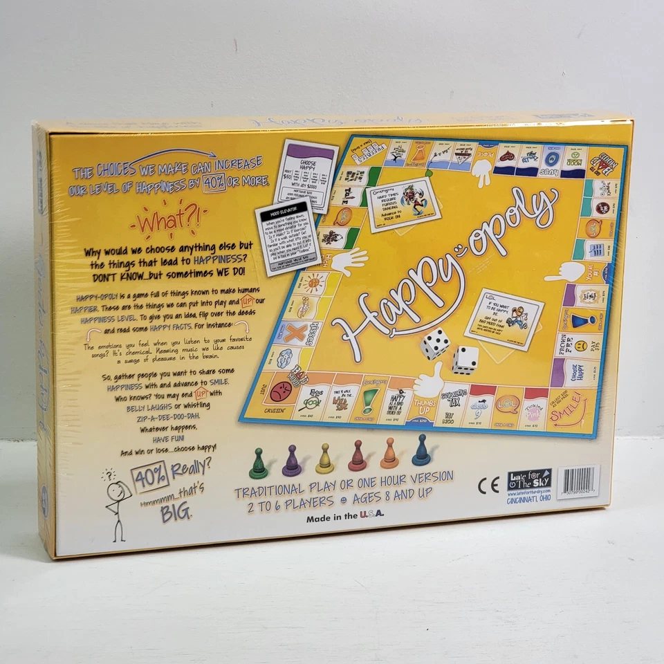 Happy-Opoly 棋盘游戏 大富翁 游戏 玩幸福的想法 全新 — 第 2/4 张图片