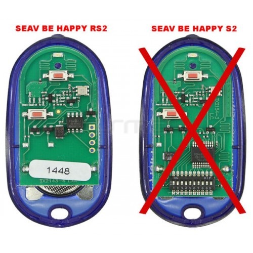 SEAV BE HAPPY RS2 433.92 BLUE ROLLING CODE BEHappy 66Bit KEYS. 3V CR2032 - Picture 3 of 3
