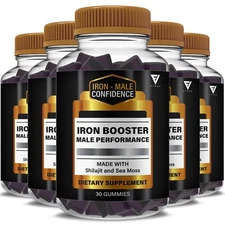 (5 Pack) Iron Booster Male Performance, IronBooster Advanced (5 Month Supply)