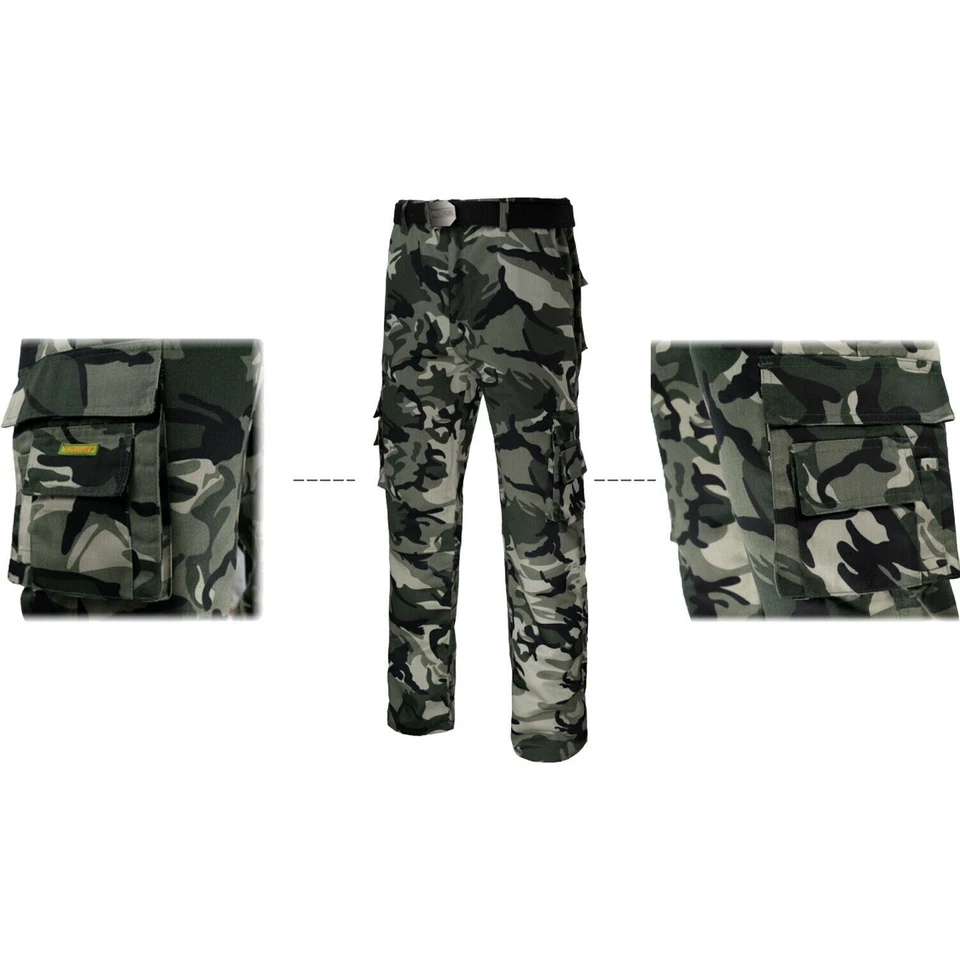 Arbeitshose Sicherheitshose Tarnhose Camouflage Anglerhose Försterhose Gr. 44-64 - Bild 3 von 4