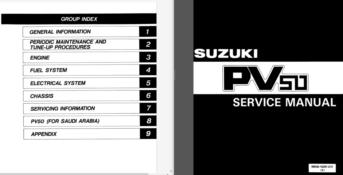 SUZUKI PV50 Solifier Service & Parts Manual CD | eBay