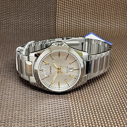 Casio MTP-1370D-7A2 Analog Stainless Steel Day Date Men's Casual Dress Watch - Picture 7 of 8