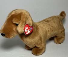 Ty Buddy Weenie Dog Dachshund Brown Puppy Long 1999 Realistic Hard to find MWMT