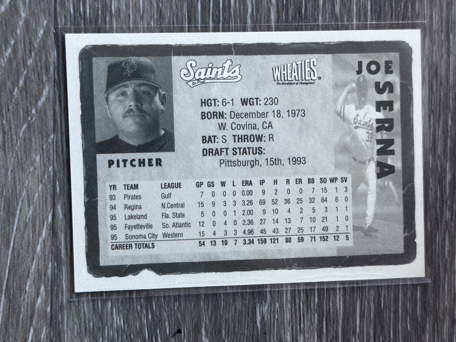 Joe Serna Ritz Joe Serna 1996 Saint Paul Saints MILB Baseball MLB | eBay