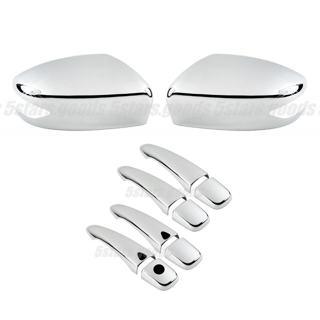 Chrome Side Mirror + Smart Door Handle Covers Trims For 20162020