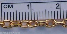 10 Feet 4x3mm GOLD PLATED Cable CHAIN (2x5 or 1x10) Sturdy QUALITY Nickel-free